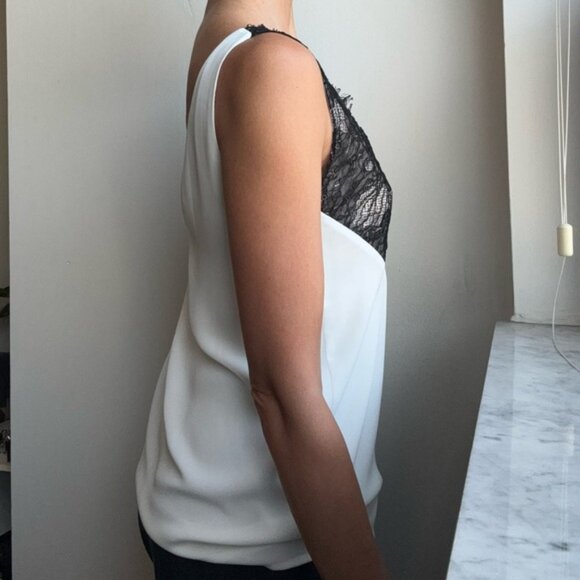 Babaton Black Lace V Neck Blouse - Picture 10 of 15